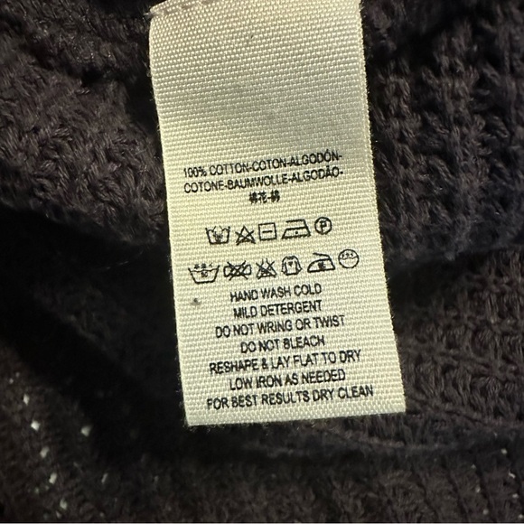 Free People Moonshine Sweater Size S Blue Cut Out Cold Shoulder Raw Edge (a3 - Picture 9 of 11